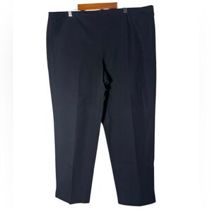 EILEEN FISHER 95% Cotton Stretch Slim Leg Side Zip Ankle Pants Black Large